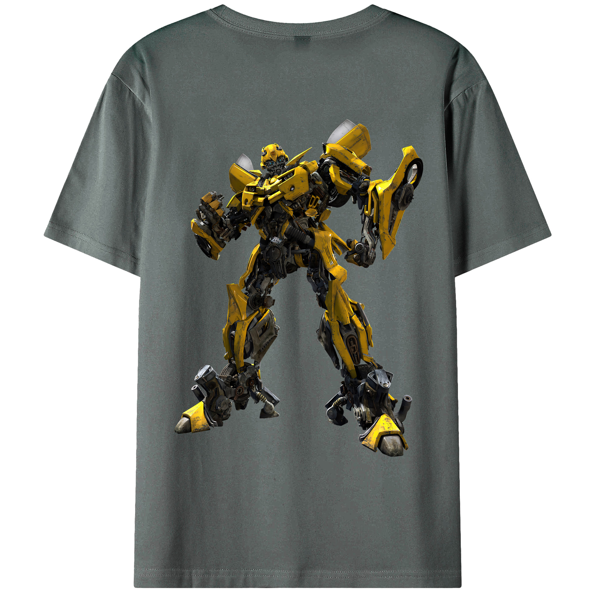 （画像用） Transformers トランスフォーマー 綿100％ メンズ半袖Tシャツ（バックプリント） 通気性